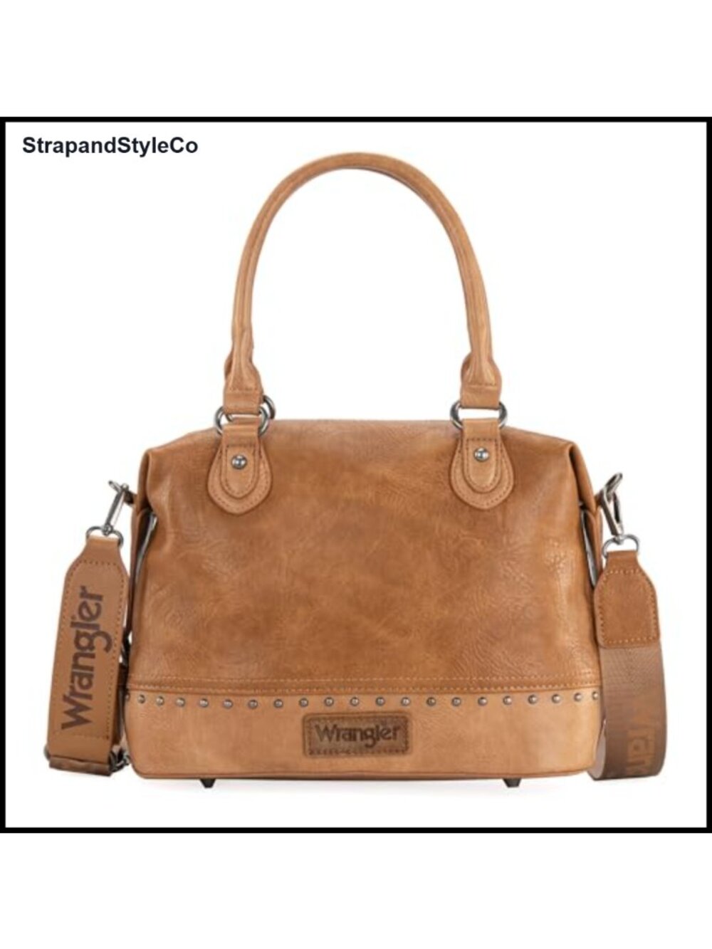 Western Two-Tone Doctor Bag Satchel Purse Top Handle Shoulder Handbag